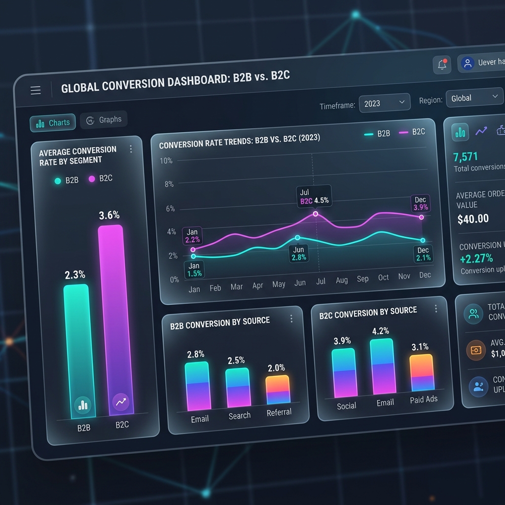 Charts and graphs showing sales funnel benchmarks
